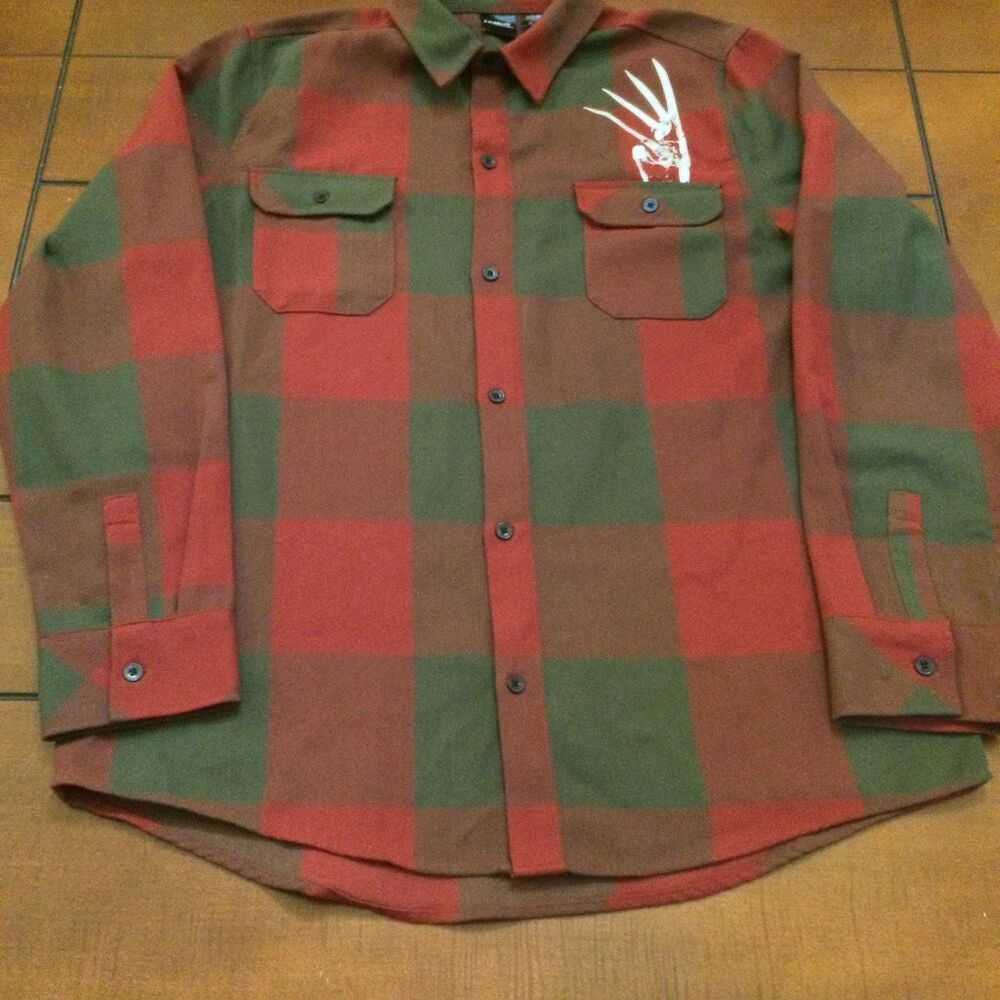 Nightmare on Elm Street red flannel welcome to my nightmare xl